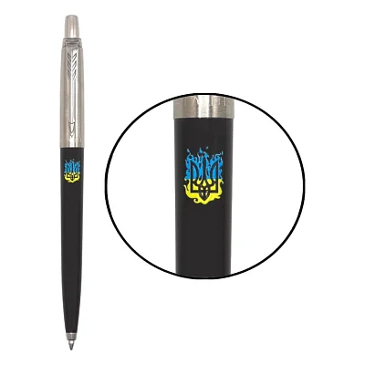 Ручка кулькова Parker JOTTER 17 Originals UKRAINE Black CT BP вогняний Тризуб (15632_T0316u)