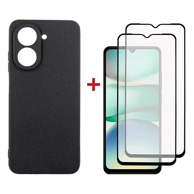 Чохол до мобільного телефона Dengos Xiaomi Redmi A5 Case Soft + 2 Glass (Black) (DG-CTG2P-24)