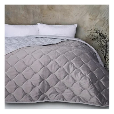Покривало MirSon №5051 Velor charm Light gray 150х210 см (2200008376833)