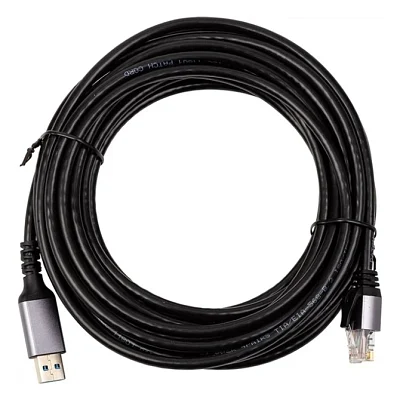 Дата кабель USB AM to RJ45 Ethernet 7.5m CAT6 UTP PowerPlant (CA915019)