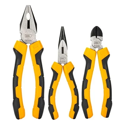 Набір інструментів Deli шарнірно-губцевих Carbon Steel, 3 шт (EDL2008-3)