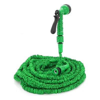 Шланг для поливу Voltronic KY-300G, 8.8-30м/100ft, + розпилювач, насадка на кран, Green, Box (KY-300G)