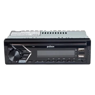 Автомагнітола PULSO RGB, USB, FM, RCA, LCD-дисплей, 4х50 Вт (P110111)