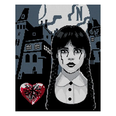 Картина по номерам Santi Wednesday Secrets of Nevermore 40х50 см, алмазна мозаїка (955322)