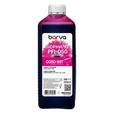 Чорнило Barva Canon PFI-050 Special, 1 л, Magenta pigmented (C050-997)
