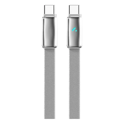 Дата кабель USB-C to USB-C 1.0m 5A 100W ultra-thin gray ColorWay (CW-CBPDCC100-GR)