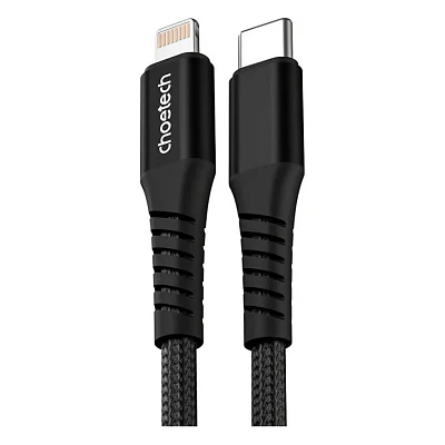 Дата кабель USB-C to Lightning 1.0m PD27W black Choetech (XCL-1030-BK)