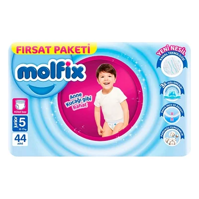 Підгузки Molfix Трусики 5 junior 12-17 кг 44 шт (8690536833276)