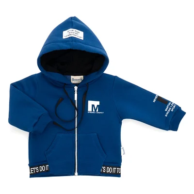 Кофта дитяча Miniworld на блискавці на флісі (16758-86B-blue)