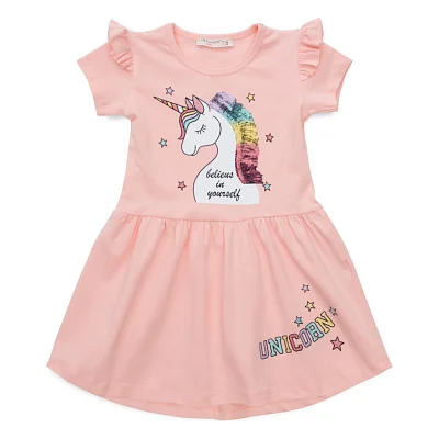Плаття дитяче POP FASHION з єдинорогами (6835-98G-peach)