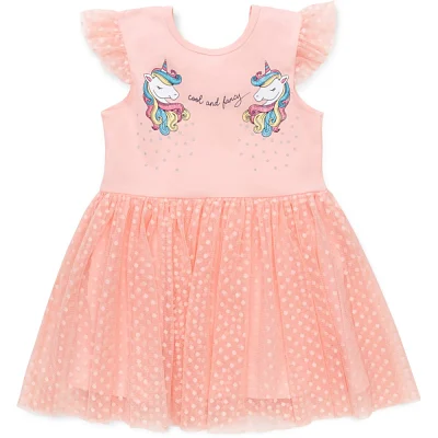 Плаття дитяче POP FASHION з фатиновою спідницею з однорогами (6831-128G-peach)