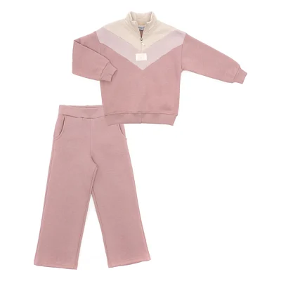 Спортивний костюм дитячий Smile на флісі (4233-128G-pink)