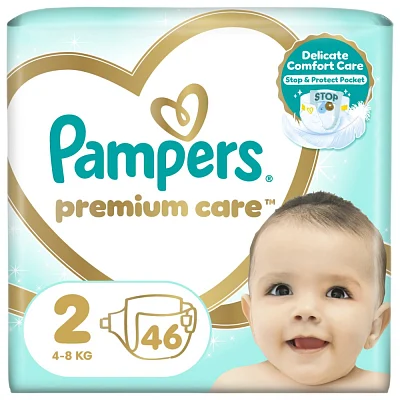 Підгузки Pampers Premium Care Розмір 2 (4-8 кг) 46 шт (8001841104799)