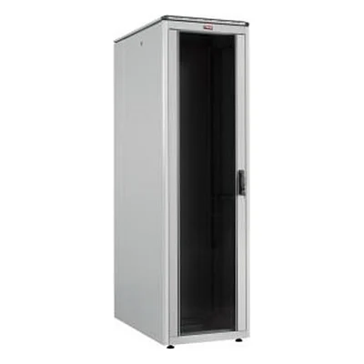 Шафа напольна Lande DYNAmic Series 42U 600x1000, двері перф. 80%, RAL7035, Light Grey (LN-FS42U6010-LG-SSAA-E)