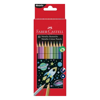 Олівці кольорові Faber-Castell 10 кольорів, металік (201583) (28653)