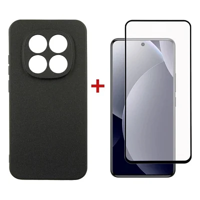 Чохол до мобільного телефона Dengos Carbon Cover + Glass Xiaomi Redmi Note 15 Pro 4G Black (DG-KM-191)
