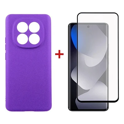 Чохол до мобільного телефона Dengos Carbon Cover + Glass Xiaomi Redmi Note 15 Purple (DG-KM-190)