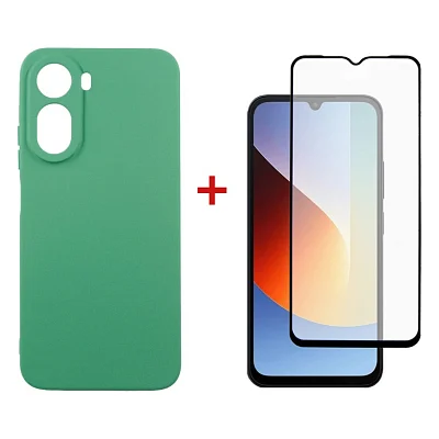 Чохол до мобільного телефона Dengos Soft Cover + Glass Xiaomi Redmi A7 Pro Mint (DG-KM-203)