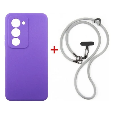 Чохол до мобільного телефона Dengos Case + Cross-body Strap Xiaomi Redmi 15 Purple+Grey (DG-KM-CCRB-45)