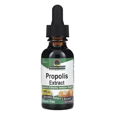 Трави Nature's Answer Екстракт прополісу без спирту, 1000 мг, Propolis Extract, 30 мл (NTA-00657)