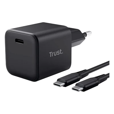 Зарядний пристрій Trust USB-C PD65W GaN PPS black (26046_TRUST)