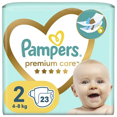 Підгузки Pampers Premium Care Розмір 2 (4-8 кг) 23 шт (8001841104652)