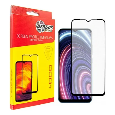 Скло захисне Dengos Full Glue Realme C21y (black) (TGFG-196)