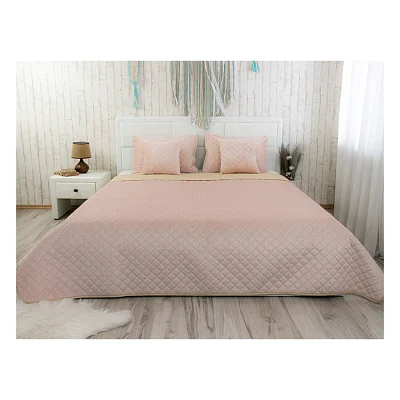Покривало Руно Apricot ромб велюр 150х220 (360.55_Apricot ромб)
