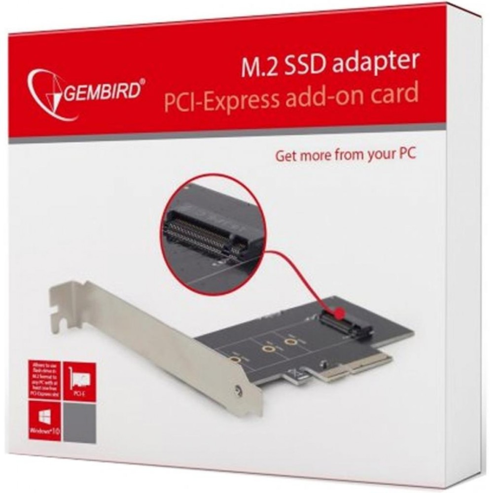 Контролер PCIe to M.2 22 mm low profile Gembird (PEX-M2-01) — фото 6