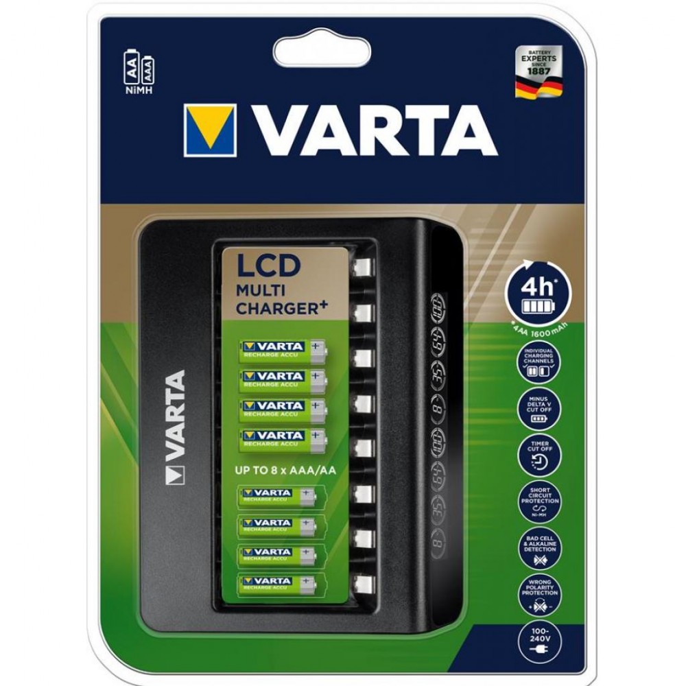 Зарядний пристрій для акумуляторів Varta LCD MULTI CHARGER PLUS (57681101401) — фото 4