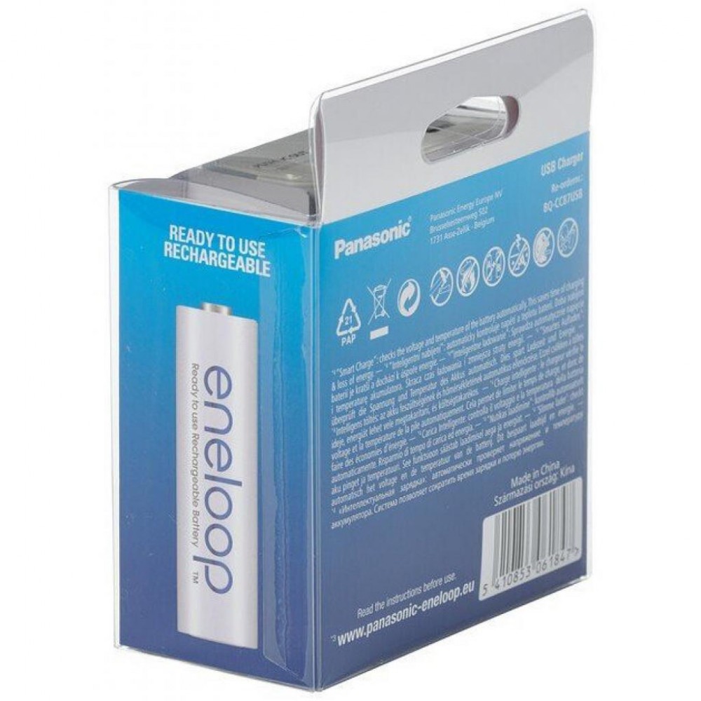 Зарядний пристрій для акумуляторів Panasonic USB in/out з функцією Power Bank (BQ-CC87USB) — фото 7