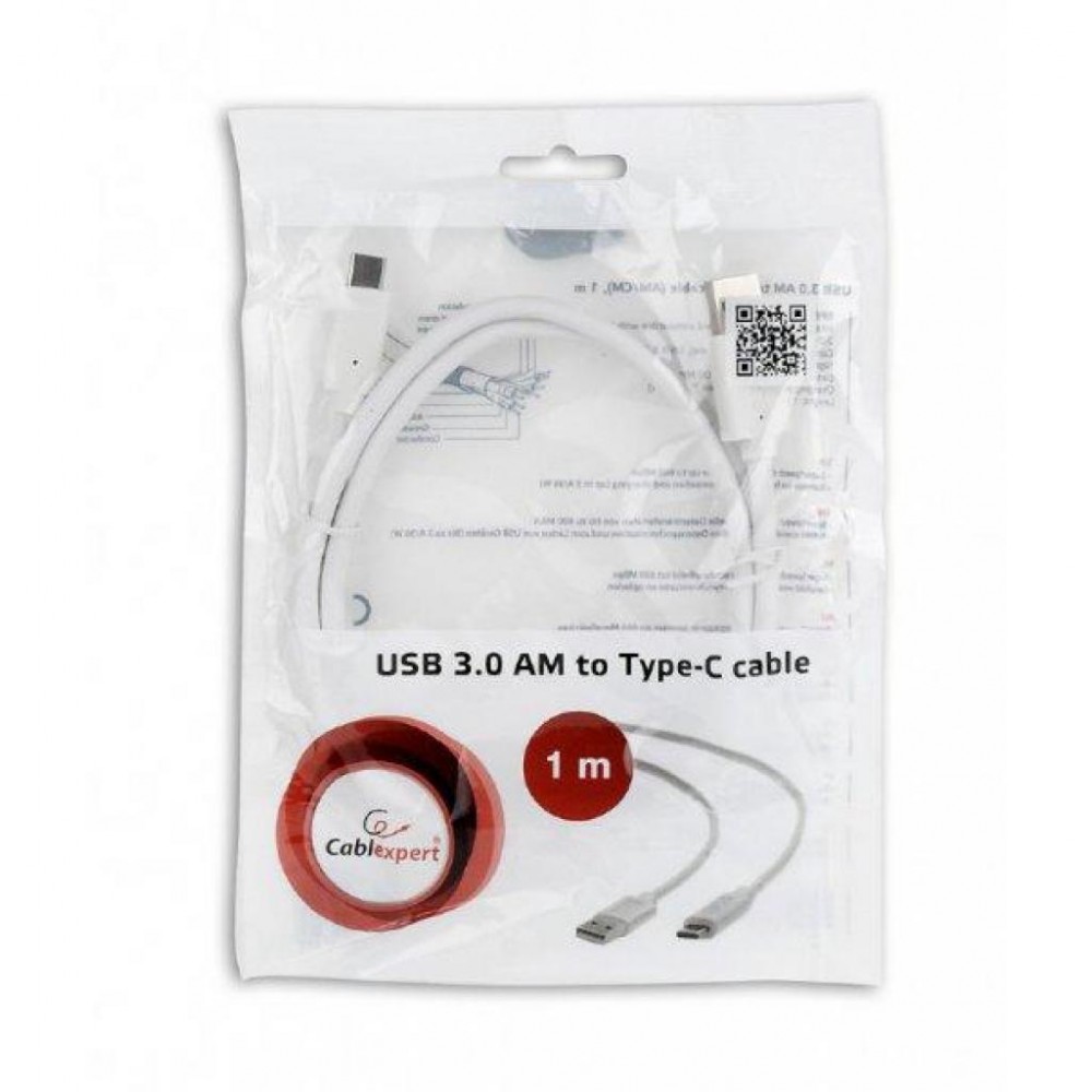 Кабель USB 3.0 AM to Type-C 1.0m Cablexpert (CCP-USB3-AMCM-1M-W) — фото 6