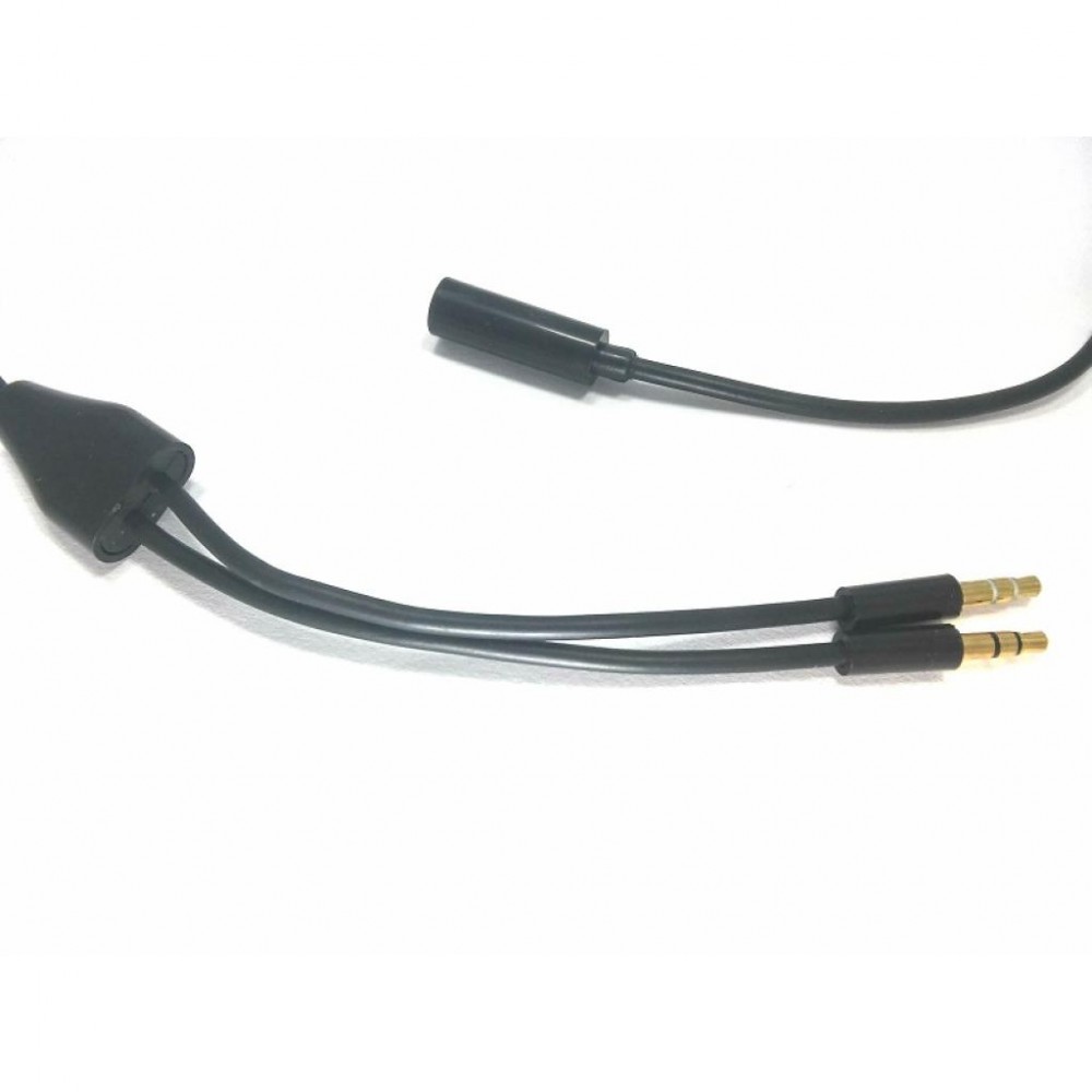 Кабель мультимедійний Jack 3.5mm мама/2xJack 3.5mm папа 1.5m PowerPlant (DV00DV4057) — фото 2