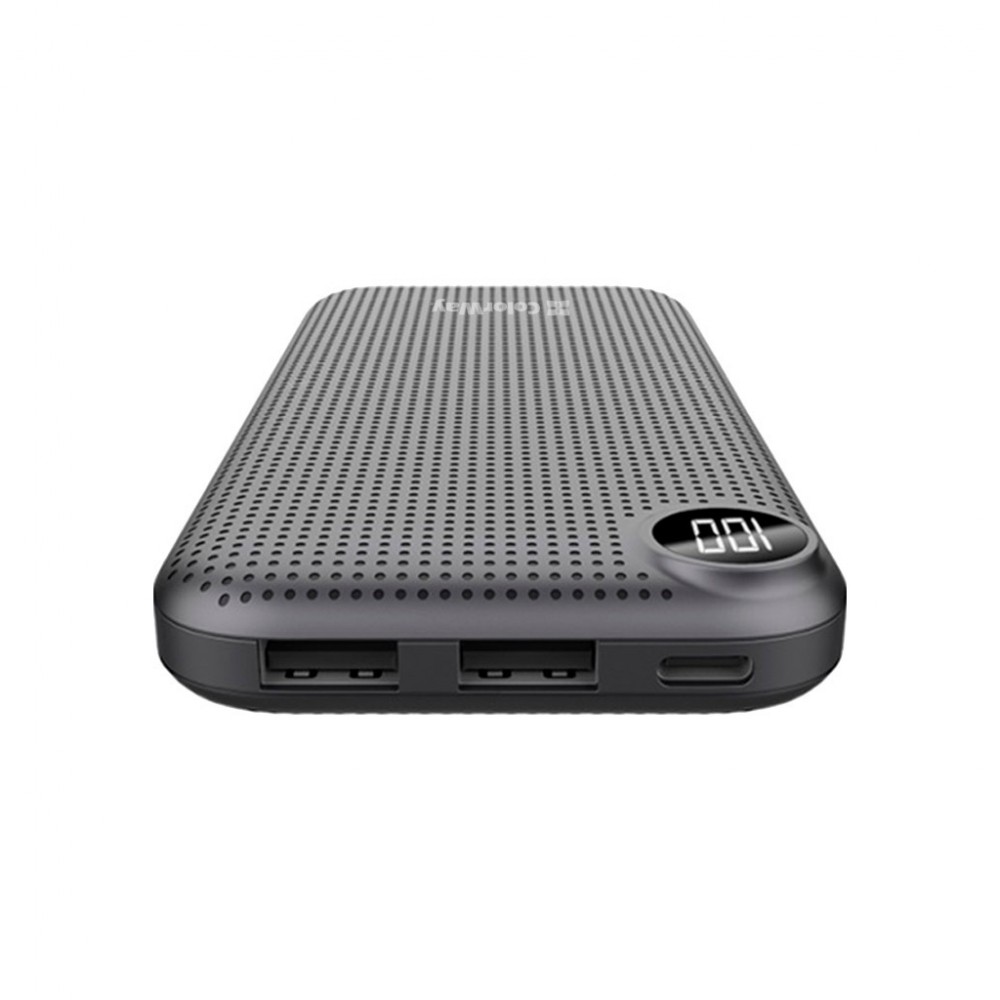 Батарея універсальна ColorWay 10 000 mAh Slim, LCD, Black (CW-PB100LPH2BK-D) — фото 2