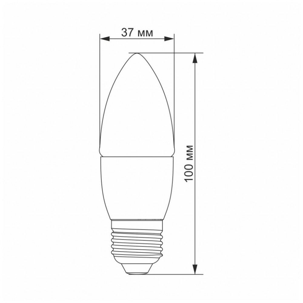 Лампочка Videx LED C37e 7W E27 4100K 220V (VL-C37e-07274) — фото 3