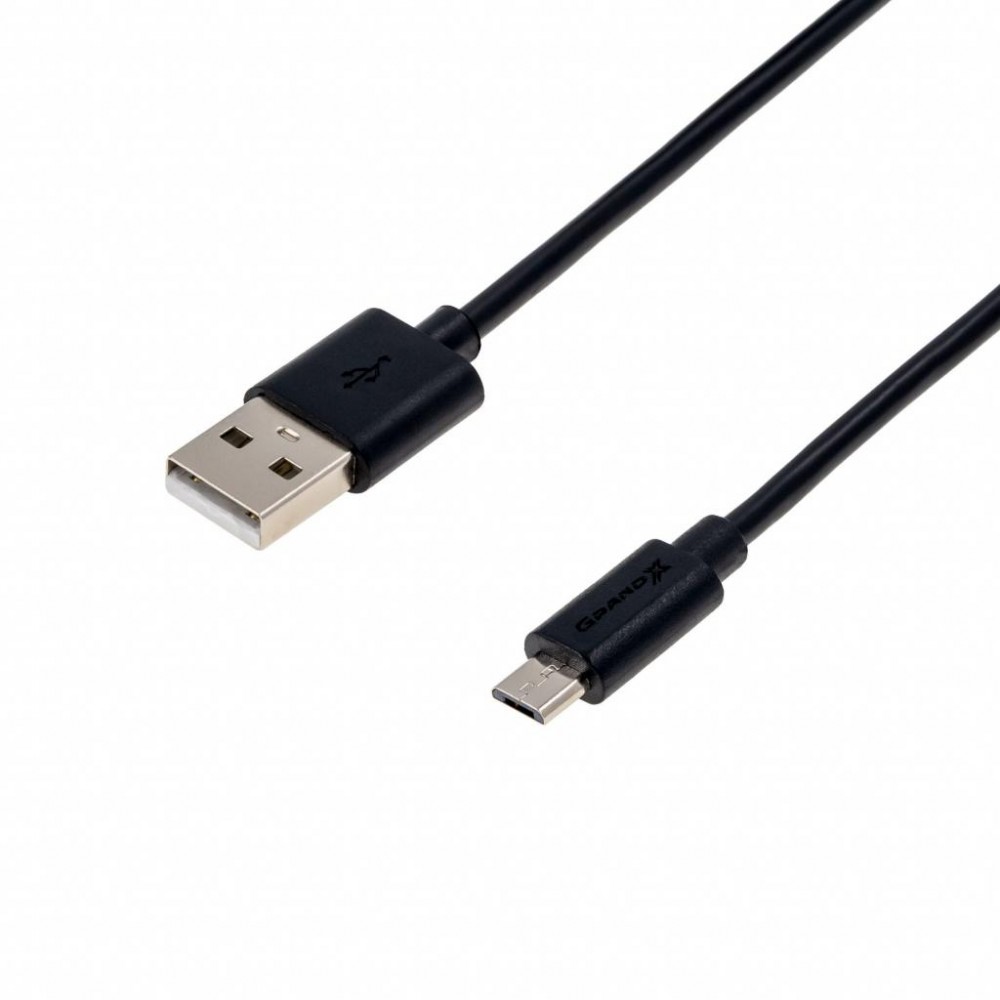 Кабель USB 2.0 AM to Micro 5P 2.5m black Grand-X (PM025B) — фото 2