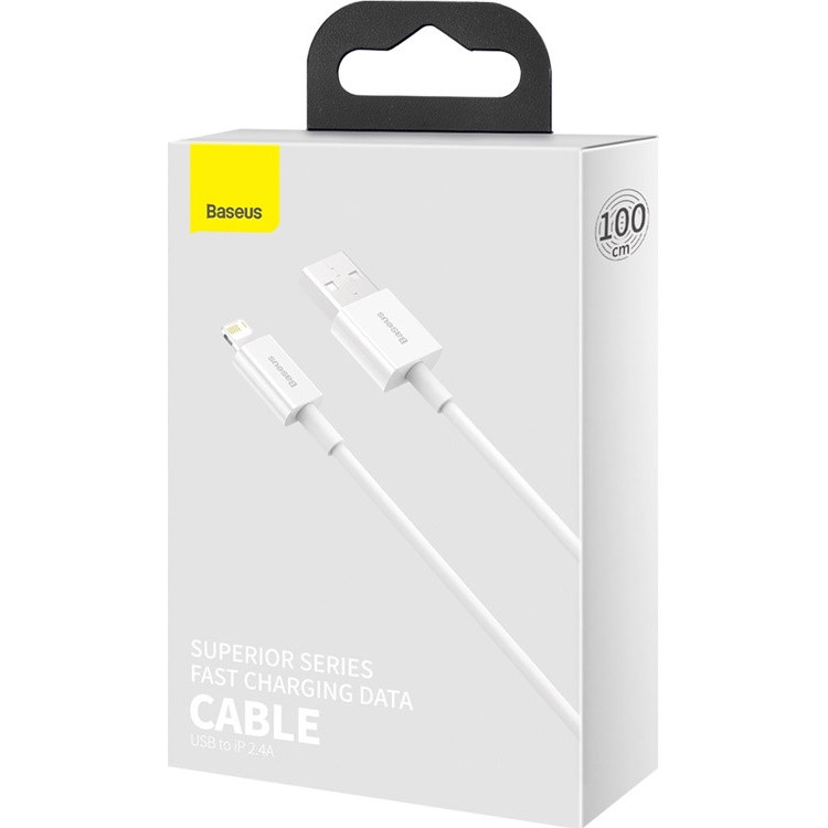 Кабель Baseus Superior Fast Charging USB to Lightning 1m White (CALYS-A02) — фото 6
