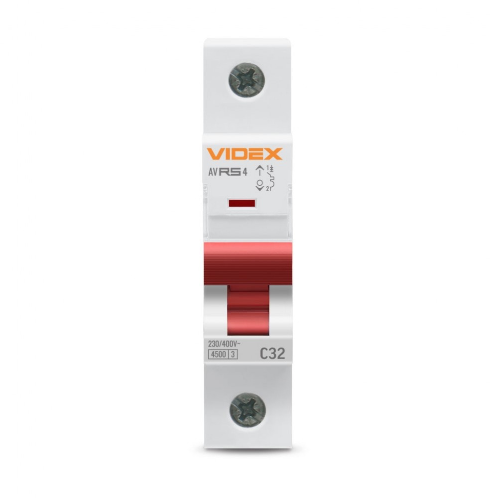 Автоматичний вимикач Videx RS4 RESIST 1п 32А С 4,5кА (VF-RS4-AV1C32) — фото 2