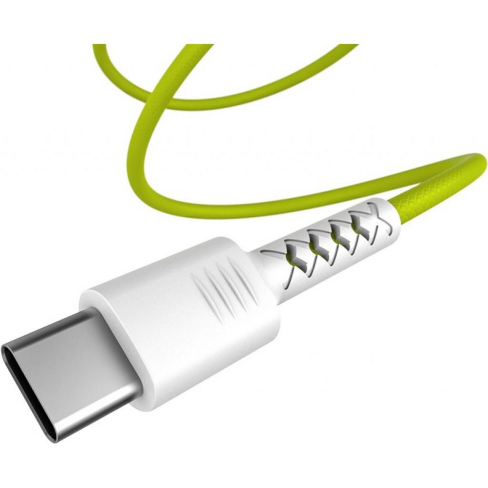 Кабель USB 2.0 AM to Type-C 1.0m Soft white/lime Pixus (4897058531169) — фото 2