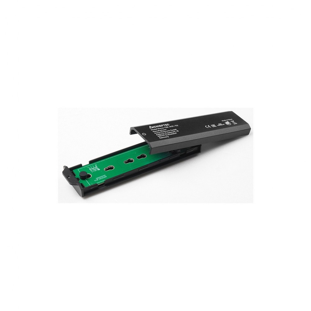 Кишеня зовнішня Chieftec M.2 PCIe NVMe/SATA SSD CEB-M2C-TLE USB 3.2 Gen2 Type-C Tool-Less Alum/Plastic (CEB-M2C-TLE) — фото 2