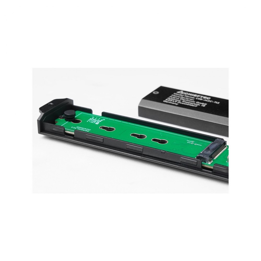 Кишеня зовнішня Chieftec M.2 PCIe NVMe/SATA SSD CEB-M2C-TLE USB 3.2 Gen2 Type-C Tool-Less Alum/Plastic (CEB-M2C-TLE) — фото 4