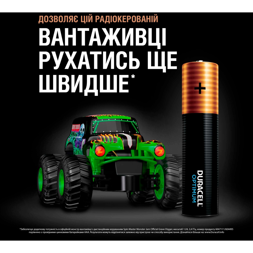 Батарейка Duracell AAA Optimum LR03 * 4 (5015596) — фото 4