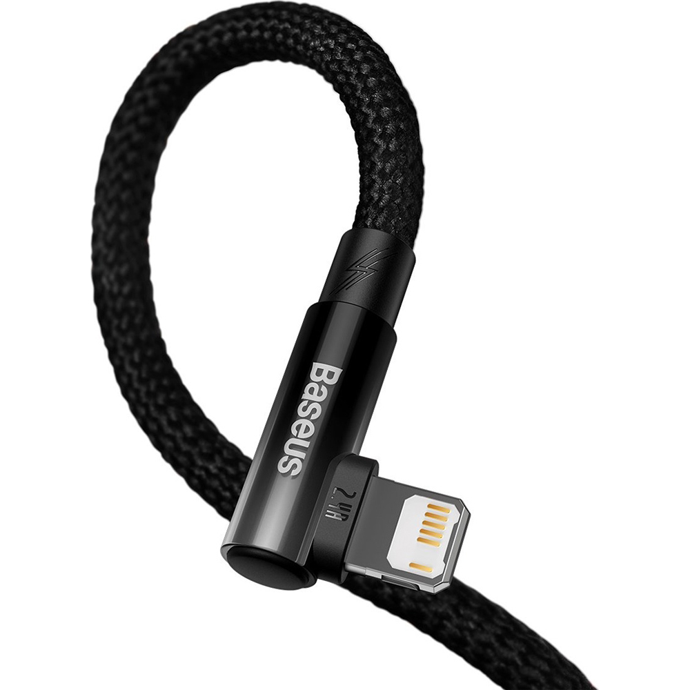 Кабель Baseus MVP 2 Elbow-shaped USB to Lightning 2.4A 1м Black (CAVP000001) — фото 4