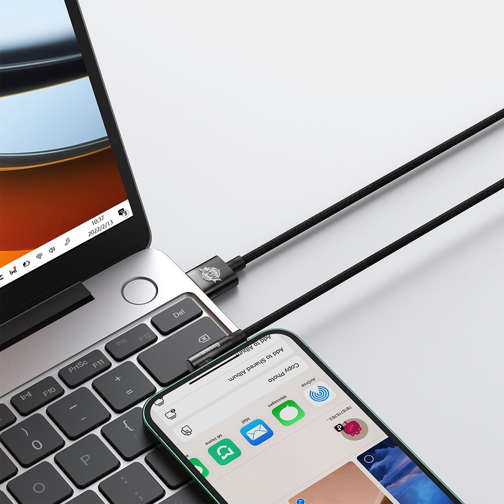 Кабель Baseus MVP 2 Elbow-shaped USB to Lightning 2.4A 1м Black (CAVP000001) — фото 6