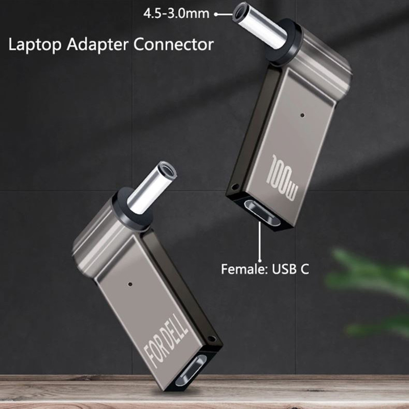 Адаптер STLab PD 100W USB Type-C Female to DC Male Jack 4.5x3.0 mm for DELL (PD100W-4.5x3.0mm-DELL) — фото 3