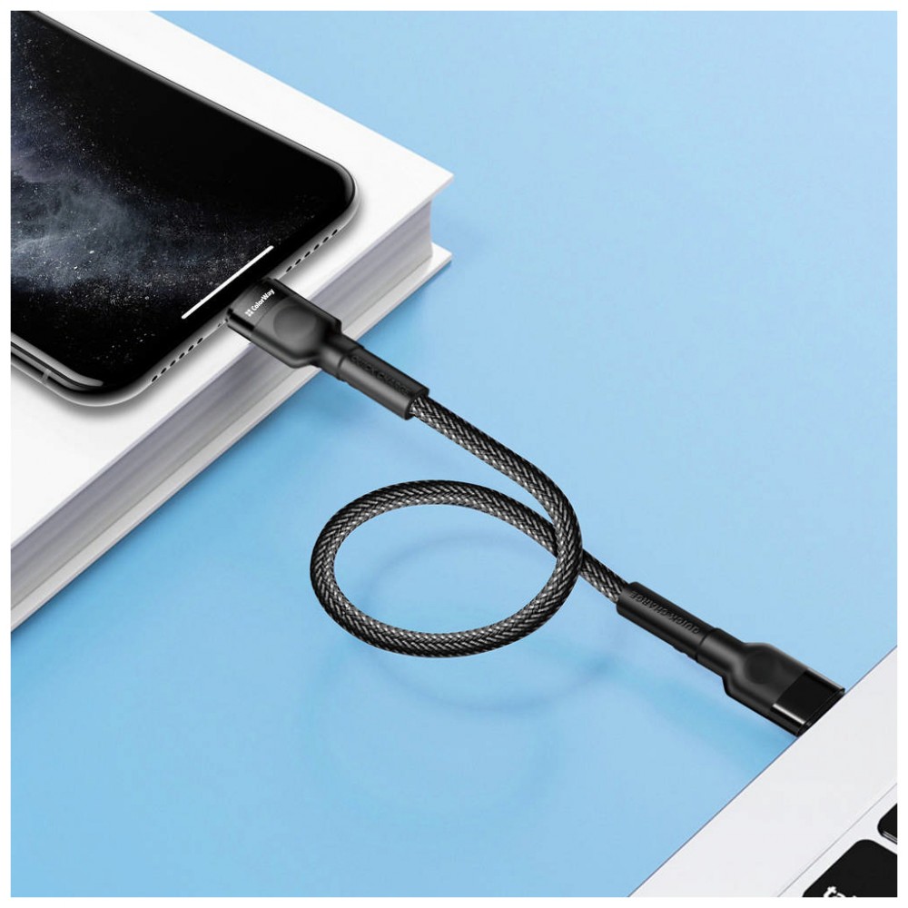 Кабель ColorWay USB-C to Lightning 0.3m 3А black (CW-CBPDCL054-BK) — фото 8