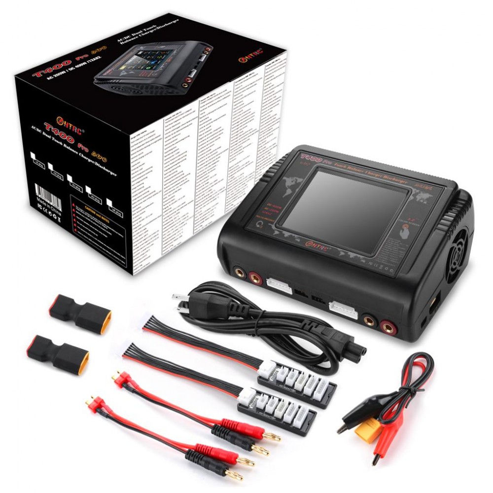 Зарядний пристрій для акумуляторів HTRC T400 pro Duo Lipo Charger Battery Discharger 2Channel AC 150 (HT-T400PRO) — фото 3