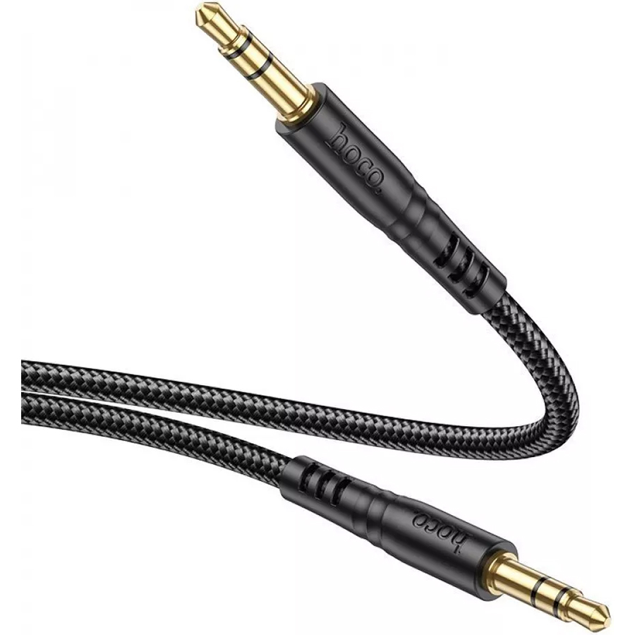 Кабель мультимедійний HOCO UPA24 mini-jack 3.5 мм 1м Black — фото 2