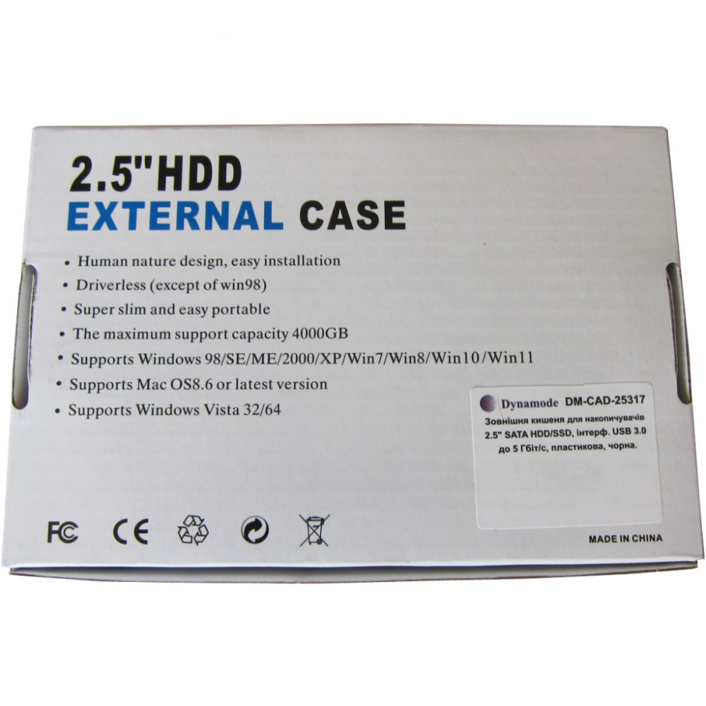 Кишеня зовнішня Dynamode 2.5" SATA HDD/SSD USB 3.0 Black (DM-CAD-25317) — фото 9