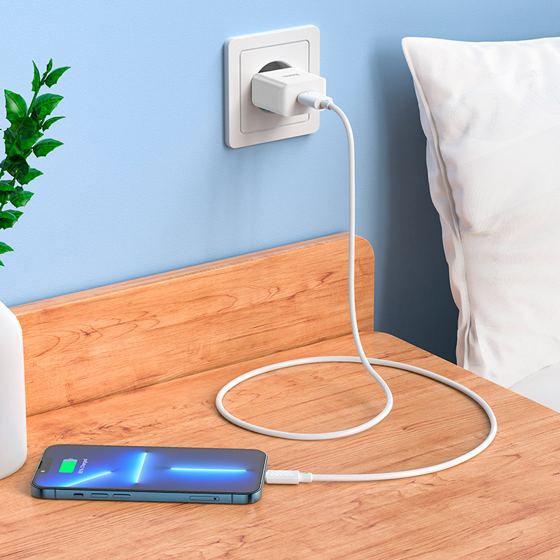 Зарядний пристрій Hoco C106A Leisure 1xUSB-A, 2.1A White — фото 7
